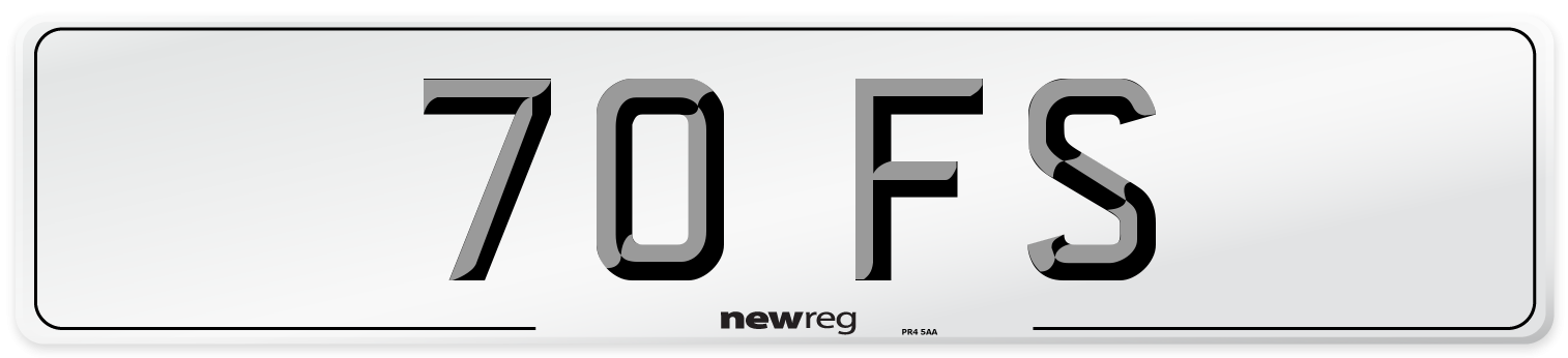 70 FS Number Plate from New Reg